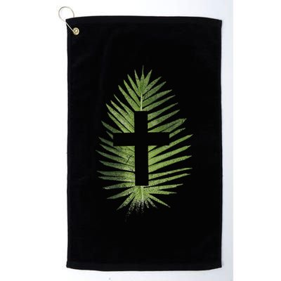 Palm Sunday Christian Palm Leaf Cross Golf Towel