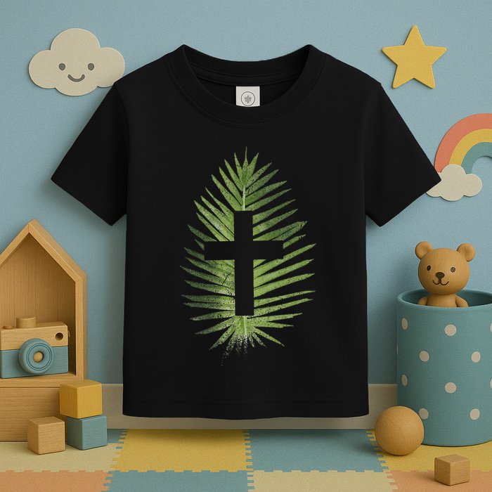 Palm Sunday Christian Palm Leaf Cross Toddler T-Shirt