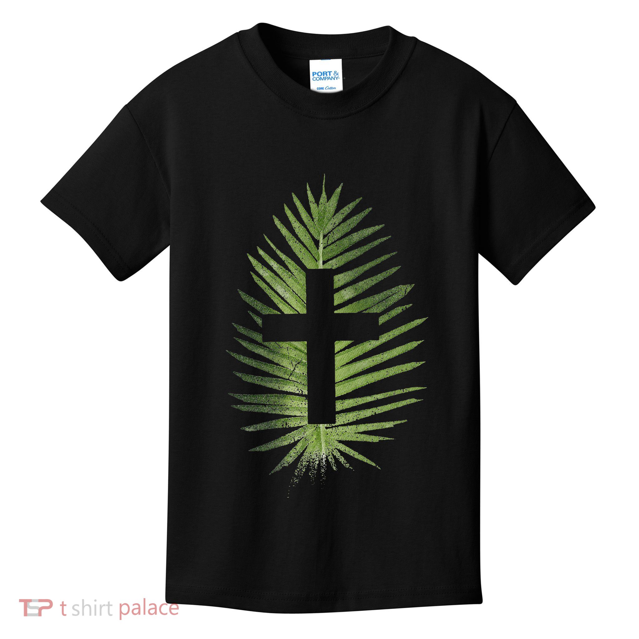 Palm Sunday Christian Palm Leaf Cross Kids T-Shirt