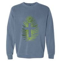 Palm Sunday Christian Palm Leaf Cross Garment-Dyed Sweatshirt