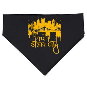 Pittsburgh Steel City Skyline USA-Made Doggie Bandana