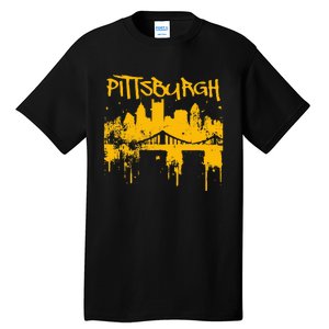 Pittsburgh Steel City Skyline Tall T-Shirt