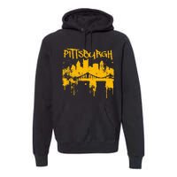 Pittsburgh Steel City Skyline Premium Hoodie