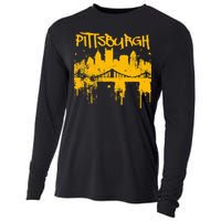 Pittsburgh Steel City Skyline Cooling Performance Long Sleeve Crew