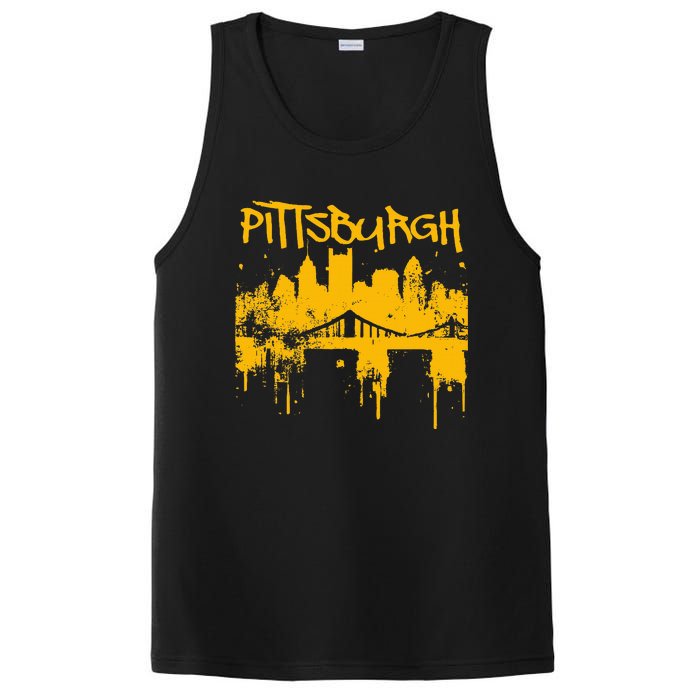 Pittsburgh Steel City Skyline PosiCharge Competitor Tank