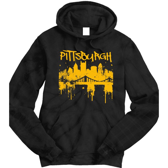 Pittsburgh Steel City Skyline Tie Dye Hoodie