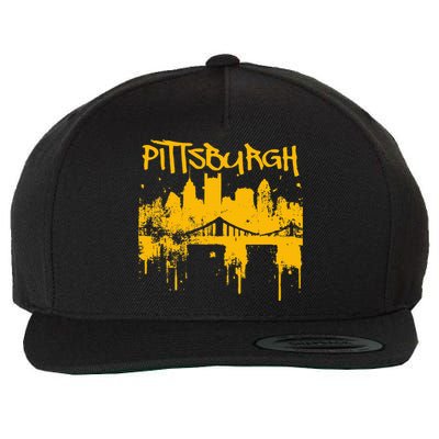 Pittsburgh Steel City Skyline Wool Snapback Cap