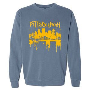 Pittsburgh Steel City Skyline Garment-Dyed Sweatshirt