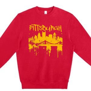 Pittsburgh Steel City Skyline Premium Crewneck Sweatshirt