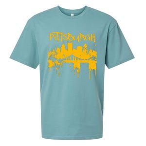 Pittsburgh Steel City Skyline Sueded Cloud Jersey T-Shirt