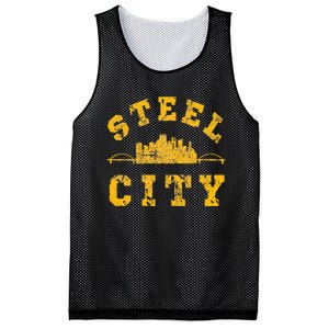 Pittsburgh Steel City Skyline Bridges 412 Home Mesh Reversible Basketball Jersey Tank