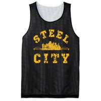 Pittsburgh Steel City Skyline Bridges 412 Home Mesh Reversible Basketball Jersey Tank