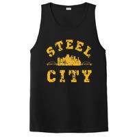 Pittsburgh Steel City Skyline Bridges 412 Home PosiCharge Competitor Tank