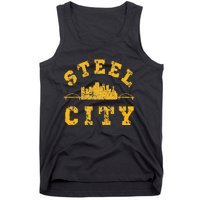 Pittsburgh Steel City Skyline Bridges 412 Home Tank Top