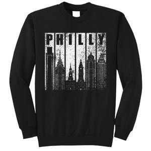 Philadelphia Skyline City Distressed Sweatshirt