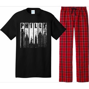 Philadelphia Skyline City Distressed Pajama Set