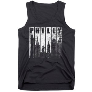 Philadelphia Skyline City Distressed Tank Top