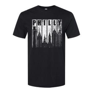 Philadelphia Skyline City Distressed Softstyle CVC T-Shirt