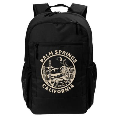 Palm Springs California Linocut Desert Illustration Backpack