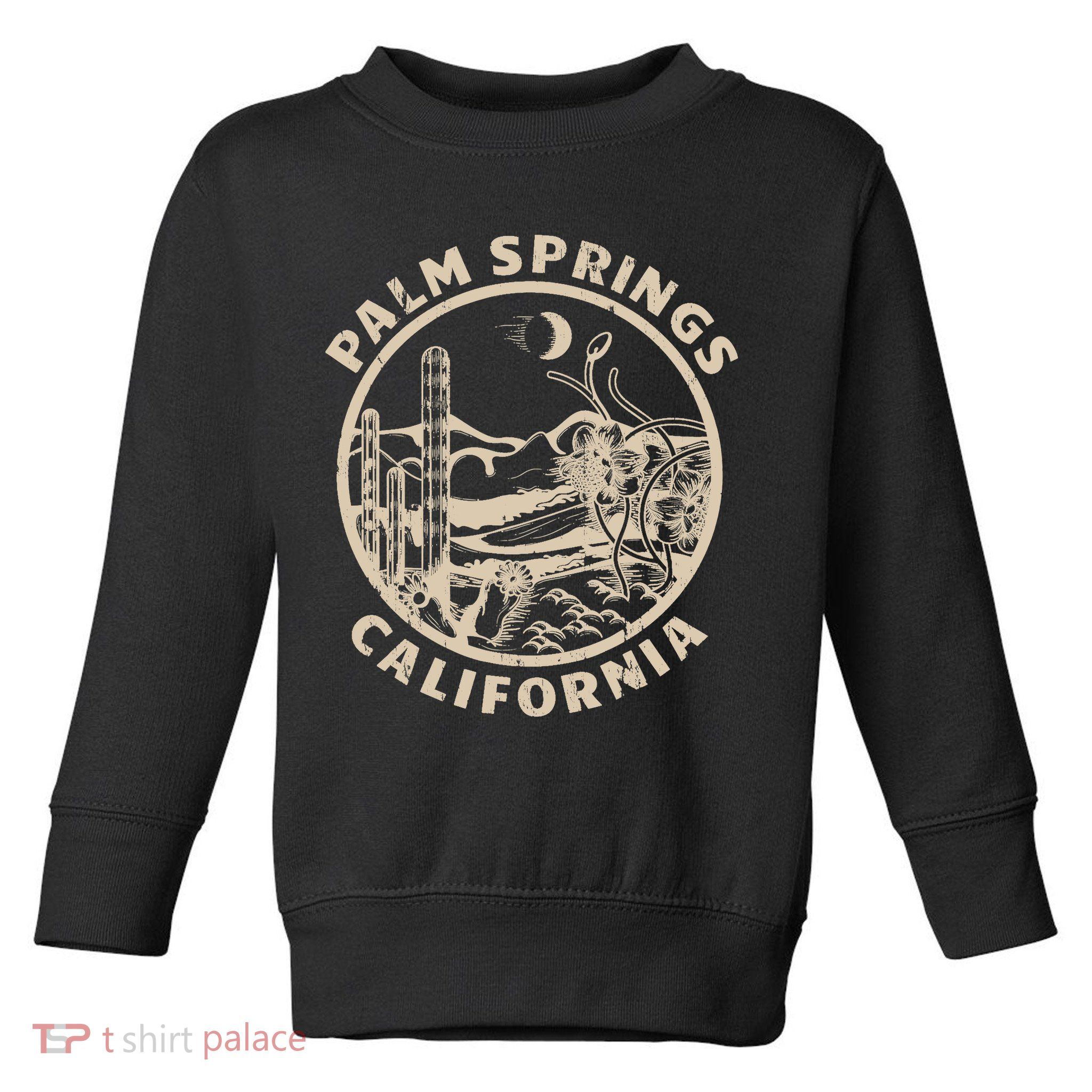 Palm Springs California Linocut Desert Illustration Toddler Sweatshirt
