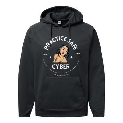 Practice Safe Cyber Mfa Performance Fleece Hoodie