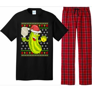 Pickleball Santa Claus Ugly Christmas Pattern Gift Pajama Set