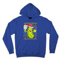 Pickleball Santa Claus Ugly Christmas Pattern Gift Hoodie