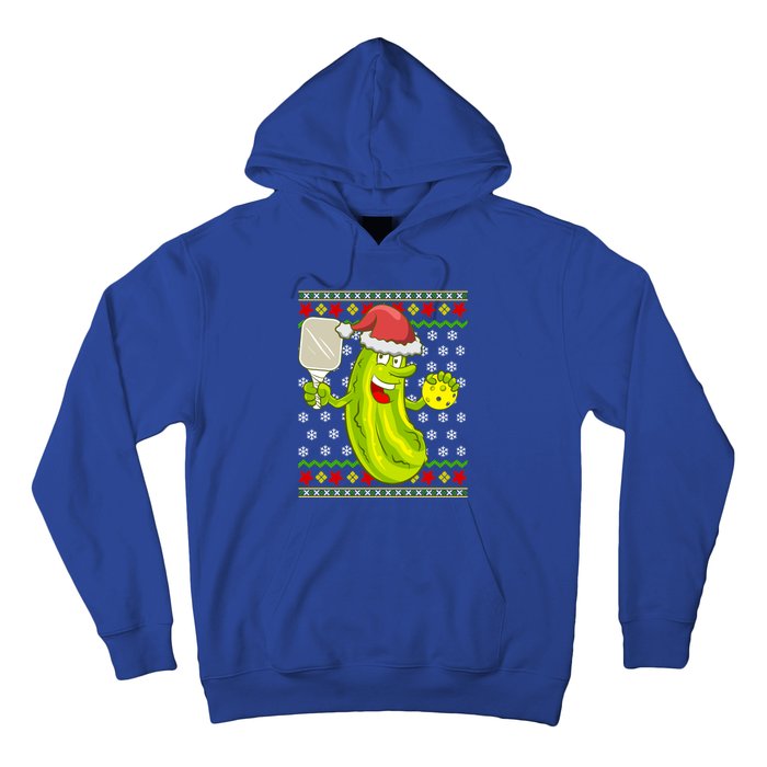 Pickleball Santa Claus Ugly Christmas Pattern Gift Hoodie