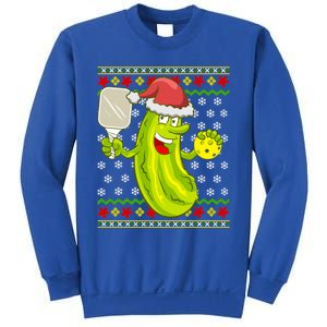 Pickleball Santa Claus Ugly Christmas Pattern Gift Sweatshirt