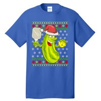 Pickleball Santa Claus Ugly Christmas Pattern Gift Tall T-Shirt