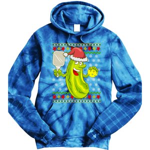 Pickleball Santa Claus Ugly Christmas Pattern Gift Tie Dye Hoodie