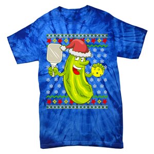 Pickleball Santa Claus Ugly Christmas Pattern Gift Tie-Dye T-Shirt