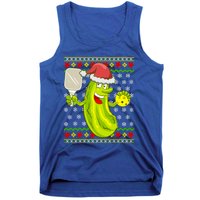 Pickleball Santa Claus Ugly Christmas Pattern Gift Tank Top