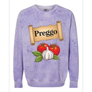 Preggo Sauce Cute And Pregnancy Announcement Colorblast Crewneck Sweatshirt