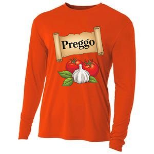 Preggo Sauce Cute And Pregnancy Announcement Cooling Performance Long Sleeve Crew