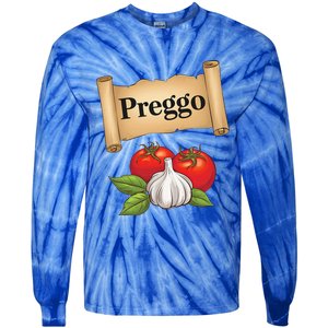 Preggo Sauce Cute And Pregnancy Announcement Tie-Dye Long Sleeve Shirt