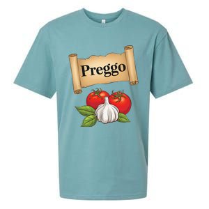 Preggo Sauce Cute And Pregnancy Announcement Sueded Cloud Jersey T-Shirt