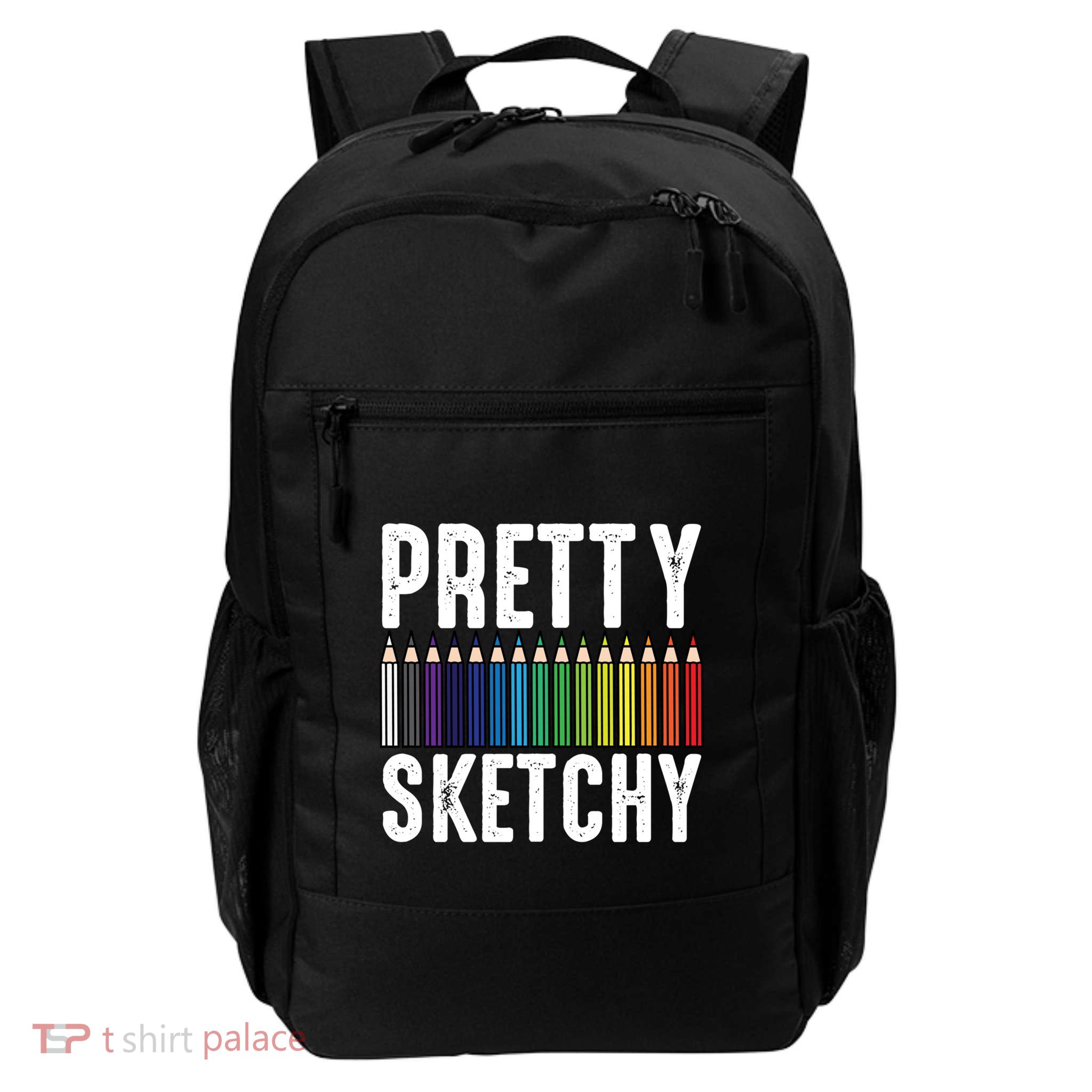 Pretty Sketchy Color Pencils Cool Painter Artist Art Teacher Cool Gift Backpack