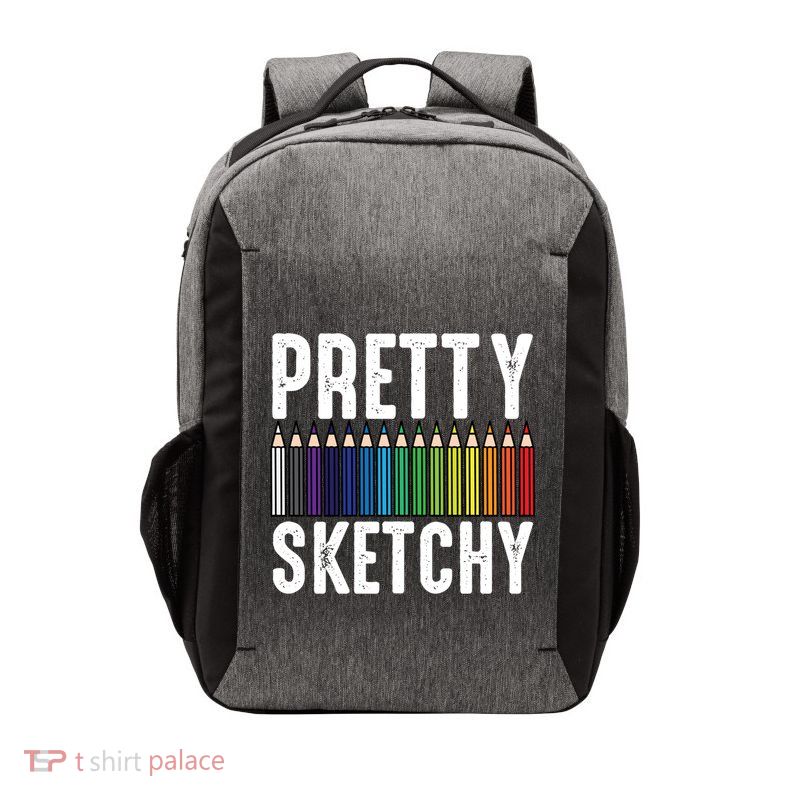 Pretty Sketchy Color Pencils Cool Painter Artist Art Teacher Cool Gift Vector Backpack