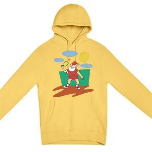 Pickleball Santa Claus Premium Pullover Hoodie