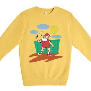 Pickleball Santa Claus Premium Crewneck Sweatshirt