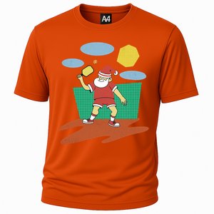 Pickleball Santa Claus Cooling Performance Crew T-Shirt