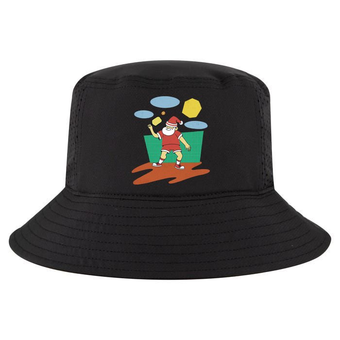 Pickleball Santa Claus Cool Comfort Performance Bucket Hat