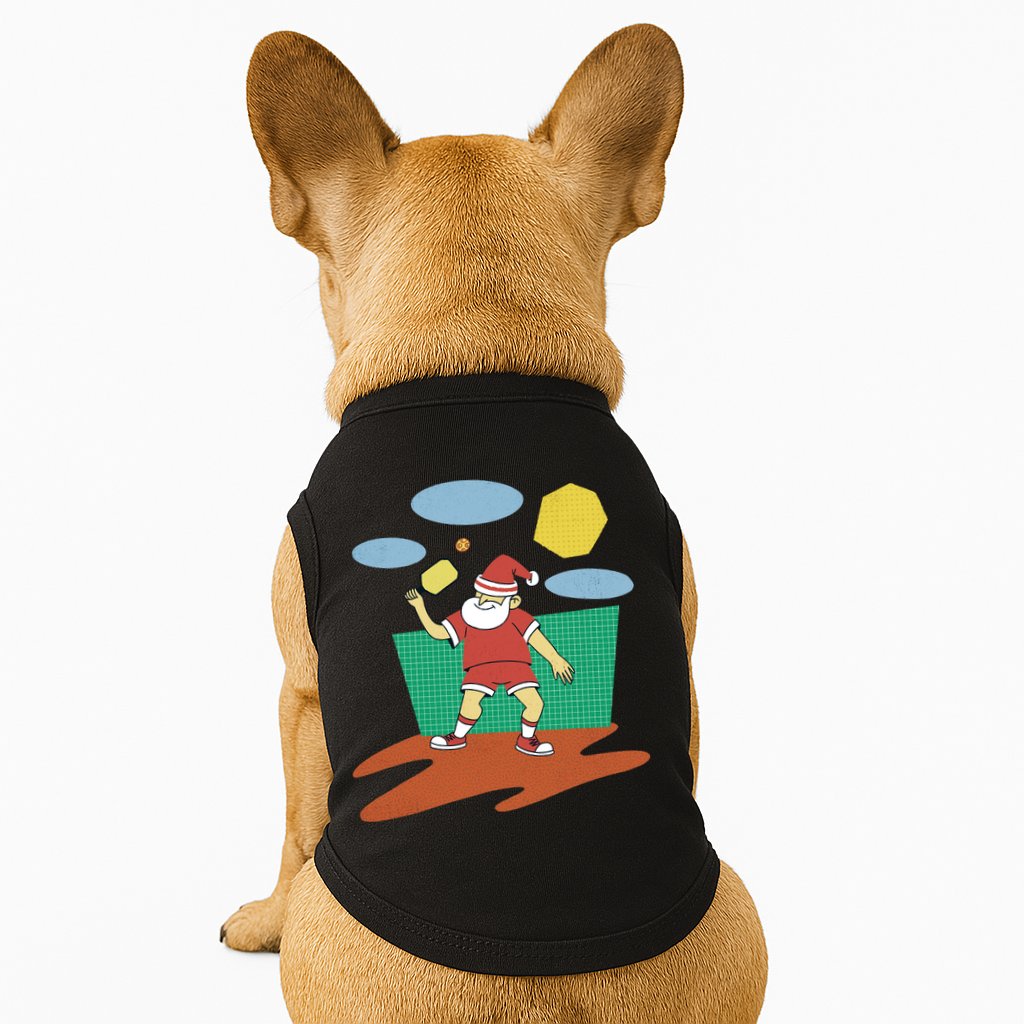 Pickleball Santa Claus Doggie Tank