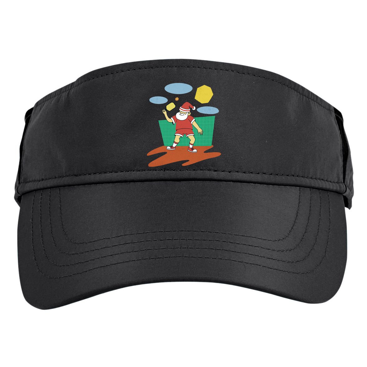 Pickleball Santa Claus Adult Drive Performance Visor