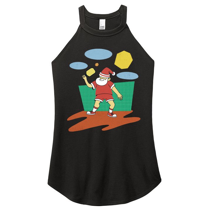 Pickleball Santa Claus Women's Perfect Tri Rocker Tank