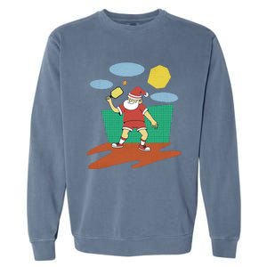 Pickleball Santa Claus Garment-Dyed Sweatshirt