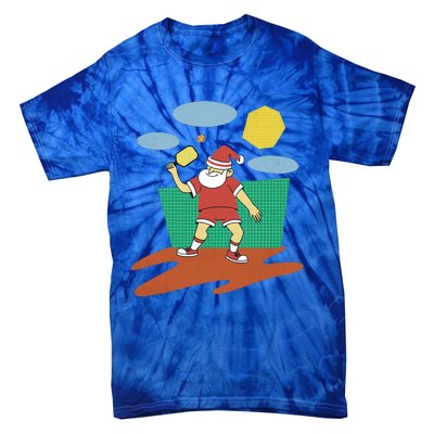 Pickleball Santa Claus Tie-Dye T-Shirt