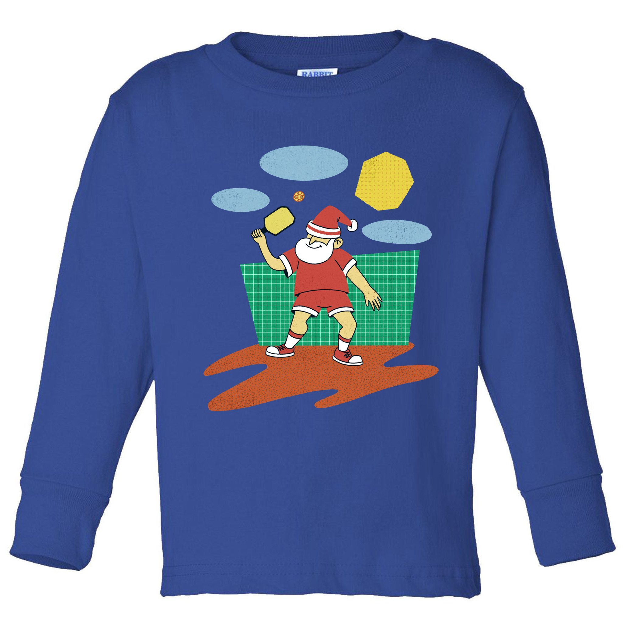 Pickleball Santa Claus Toddler Long Sleeve Shirt