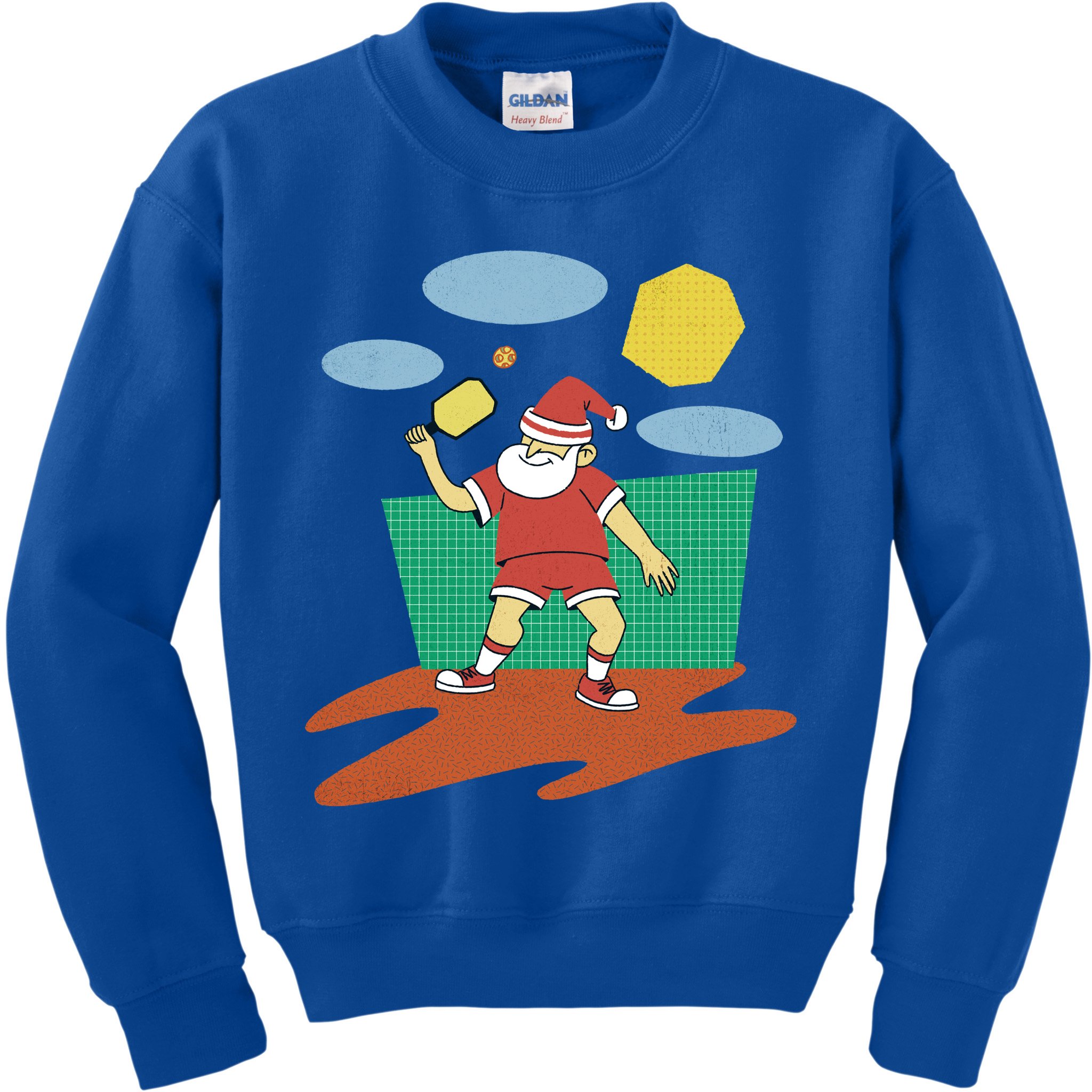 Pickleball Santa Claus Kids Sweatshirt